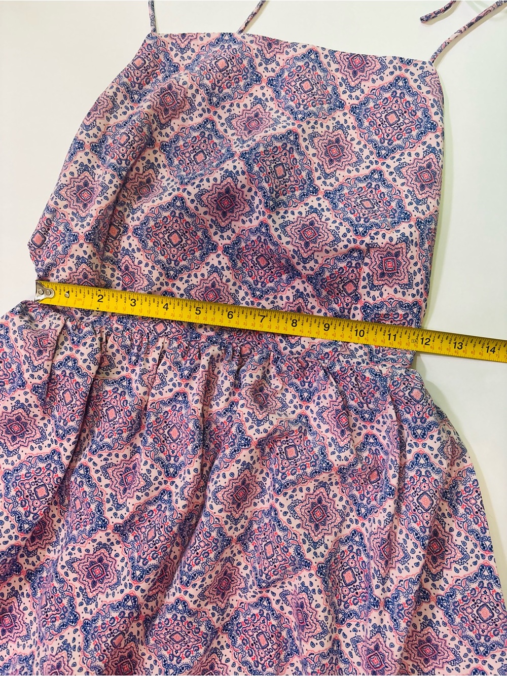 Mango Lavender Patterned Midi Dress - Spaghetti Strap - Picture 7 of 8